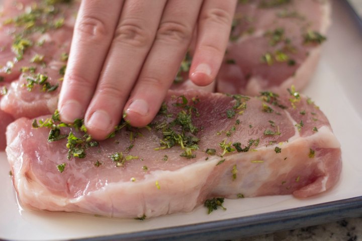 seasoning the pork