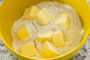 butter in flour