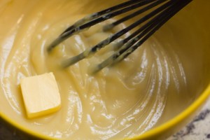Add butter to the cream