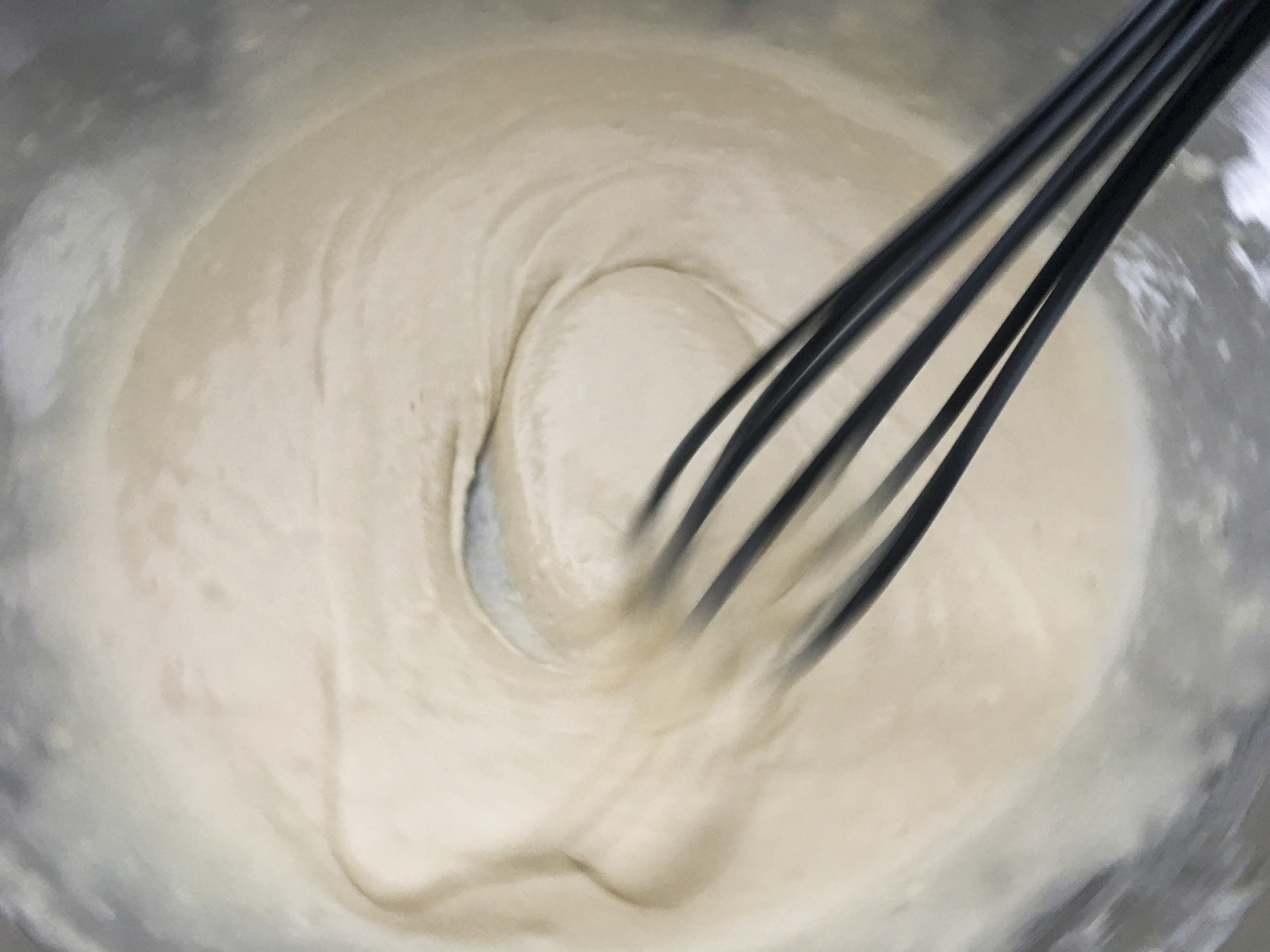 whisked dough